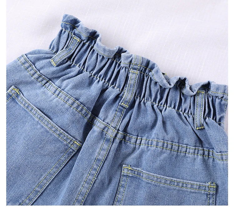 S-5XL Korean Women's Shorts Plus Size Elastic High Waist Denim Shorts Women Loose Crimping Jean Shorts Summer Short Pants Women