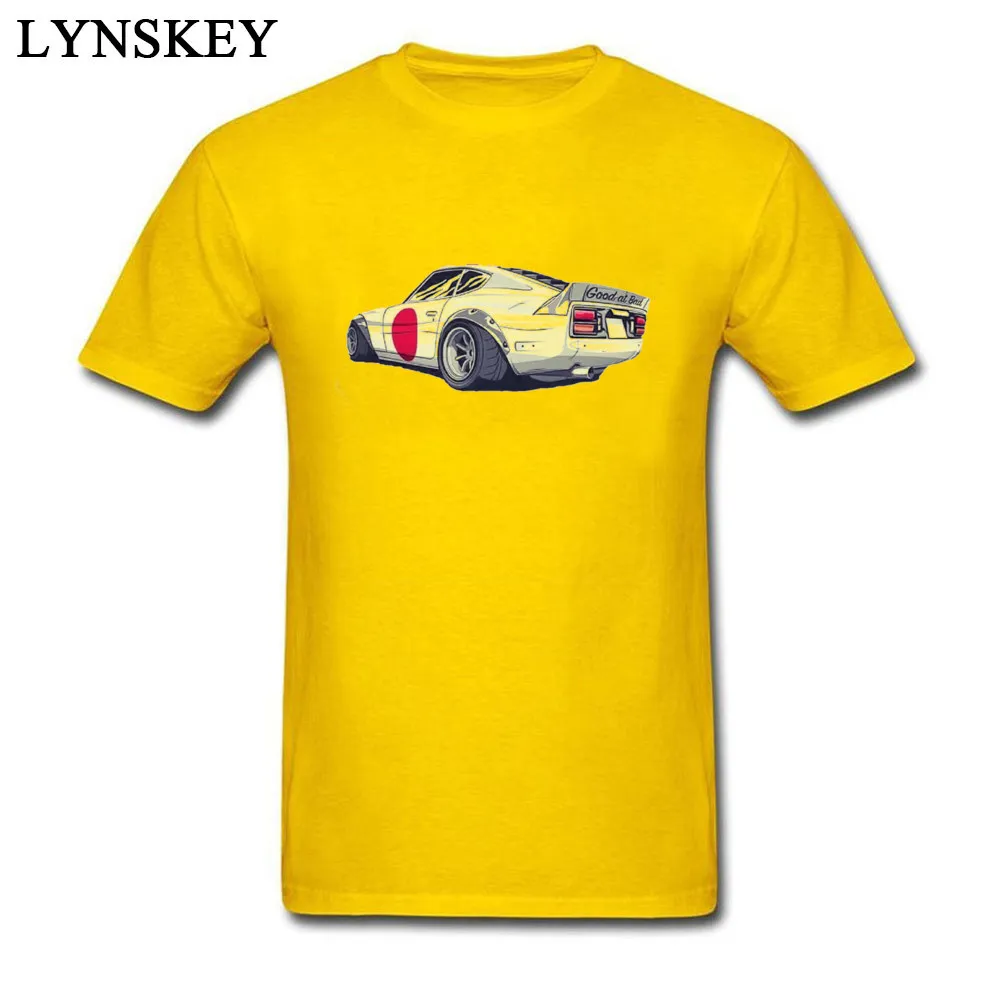 Company Casual Tops Tees Round Neck Summer Autumn 100% Cotton Short Sleeve T Shirts for Men Summer Casual Clothing Shirt Datsun 240z Fairlady Good at Bad yellow