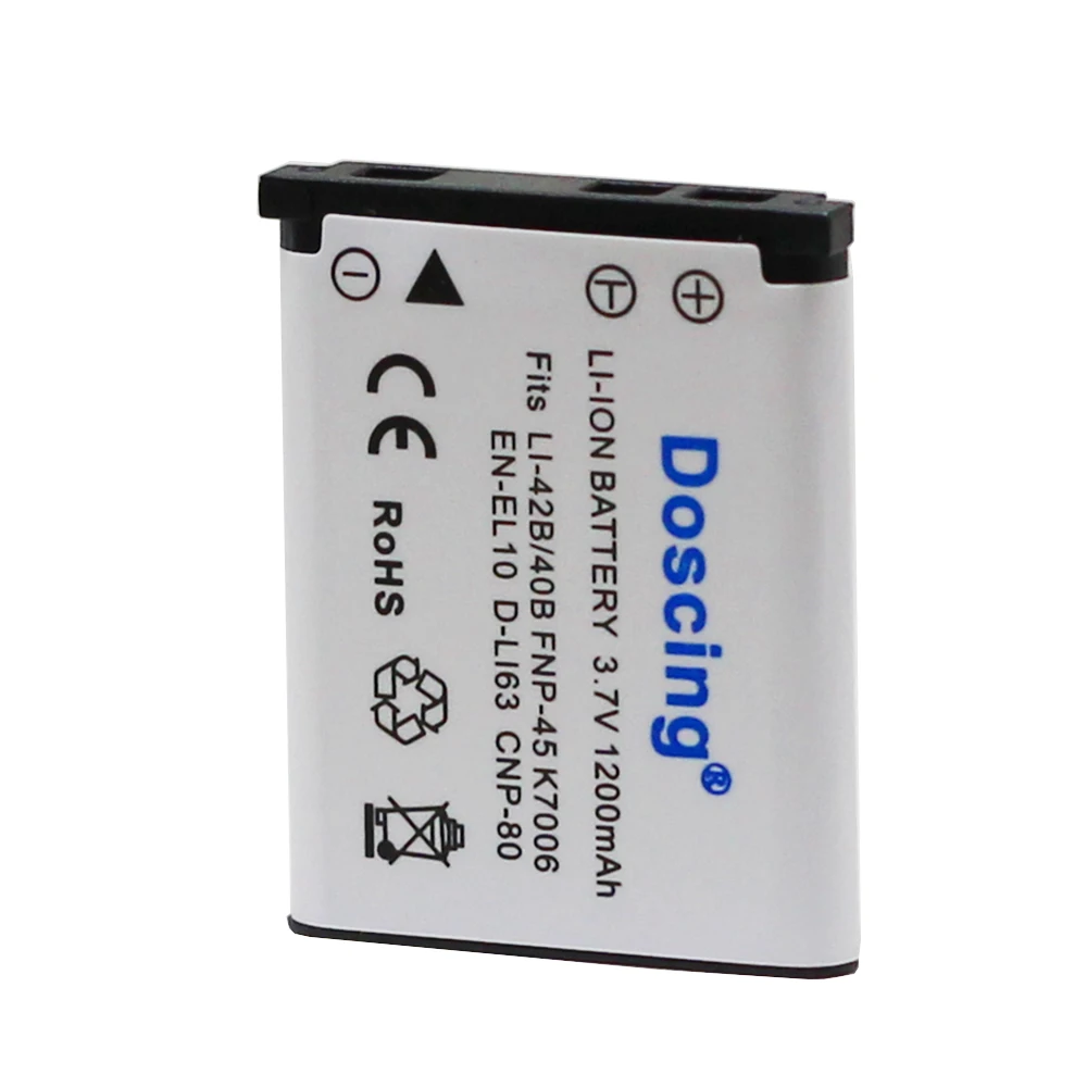 Doscing 1 шт. Φ Li 40B 42B Li40B Аккумулятор для камеры Olympus Pentax фотосессия Fuji NP80 CNP80