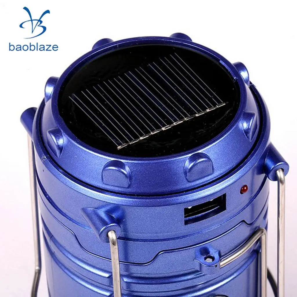 Portable Solar USB Charging Rechargeable Outdoor Camping Tent Lights 