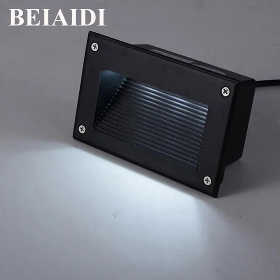 BEIAIDI 10 шт. 3 Вт Водонепроницаемый светодиодный светильник для лестницы наружный встраиваемый настенный угловой светильник светодиодный светильник для ног для лестницы проходной угловой светильник s