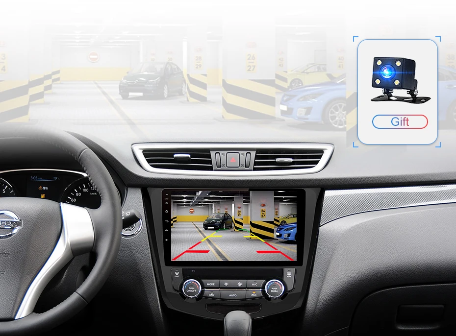 Flash Deal AWESAFE 2 din Android 8.1 Car Radio Multimedia video player gps navigation For Nissan X-Trail X Trail Qashqai 2014-2016 gps head 10