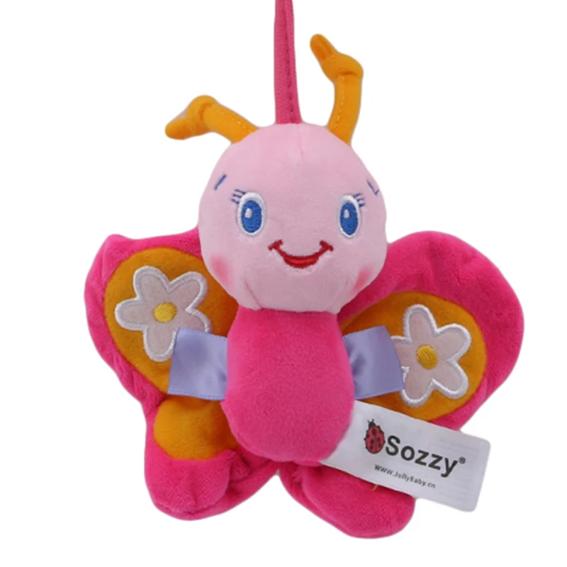 

0-12 months New Infant Baby Crib Stroller Toy Plush Owl Butterfly Ladybug Musical Infant Newborn Bed Hanging Baby Rattle