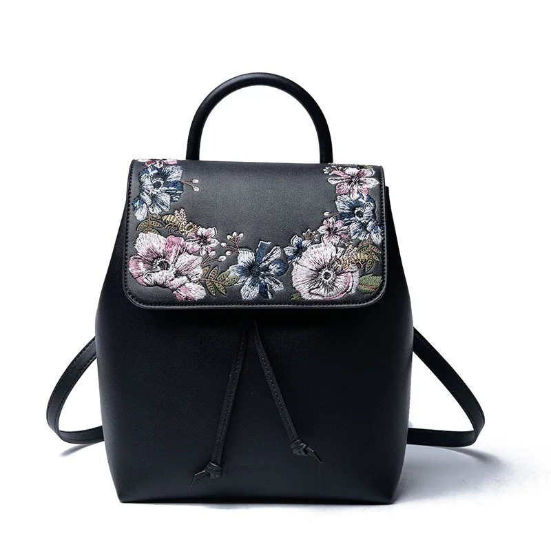 

Small Black PU Leather Women's Backpacks Famous Female Back Pack Fashion School Girls Bags Women Backpack
