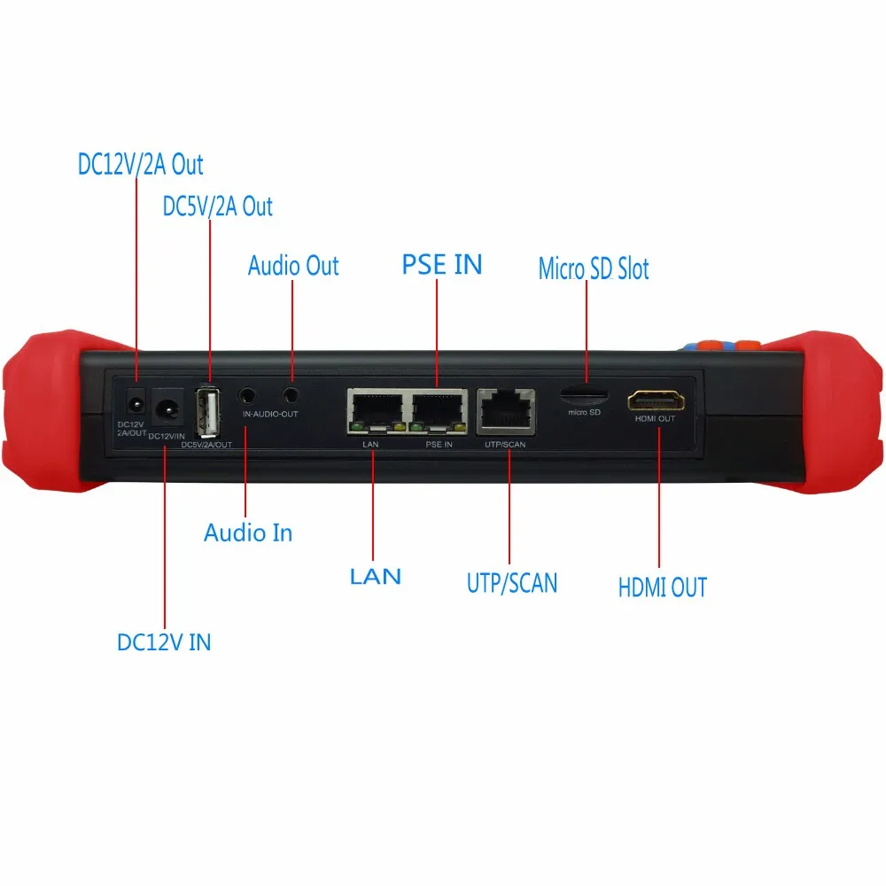Wanglu 7 дюймов 4MP IP Камера тестер IPC9800ADH CCTV монитор 8MP TVI CVI 5MP AHD CVBS безопасности с WI FI