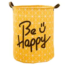 Желтый ромб водонепроницаемый Прачечная плетеная корзина для хранения одежды корзины украшения дома баррель детский игрушечный Органайзер корзина