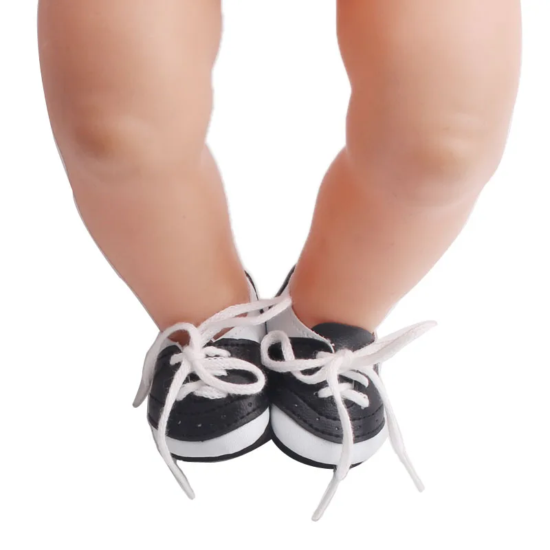 Обувь для маленьких кукол 43 см; модная черная обувь из искусственной кожи для новорожденных; обувь для малышей; игрушки для малышей;