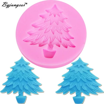 

Byjunyeor M692 Epoxy UV Resin Christmas Tree Fondant Silicone Mold For Cake Decorating Tools Candy Polymer Clay Resin Candy