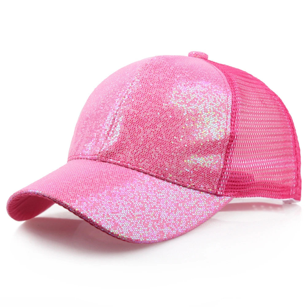 Chamslegend Casquette De Baseball Queue De Cheval Pour Femme Et Fille Chapeau De Soleil En Maille A Paillettes Pour L Ete 2019 Aliexpress