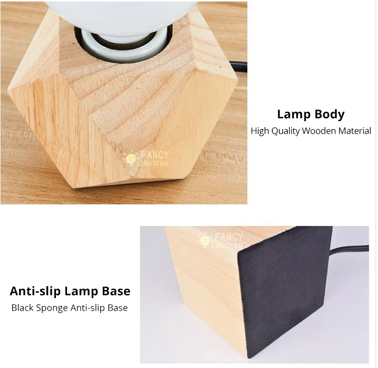 Винтажная деревянная настольная лампа и G95 E27 струнный светильник деревянная настольная лампа для дома/спальни/гостиной Декор Алмазный Настольный светильник