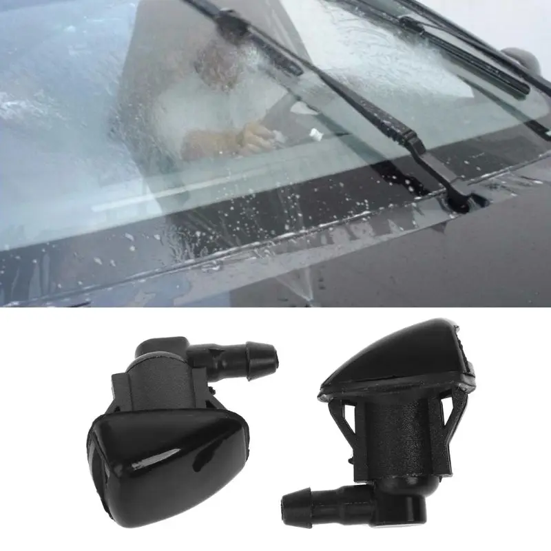 

2Pcs Car Windshield Washer Wiper Water Spray Nozzle Fit For Jeep 2007 2008 2009 2010 2011 qiang