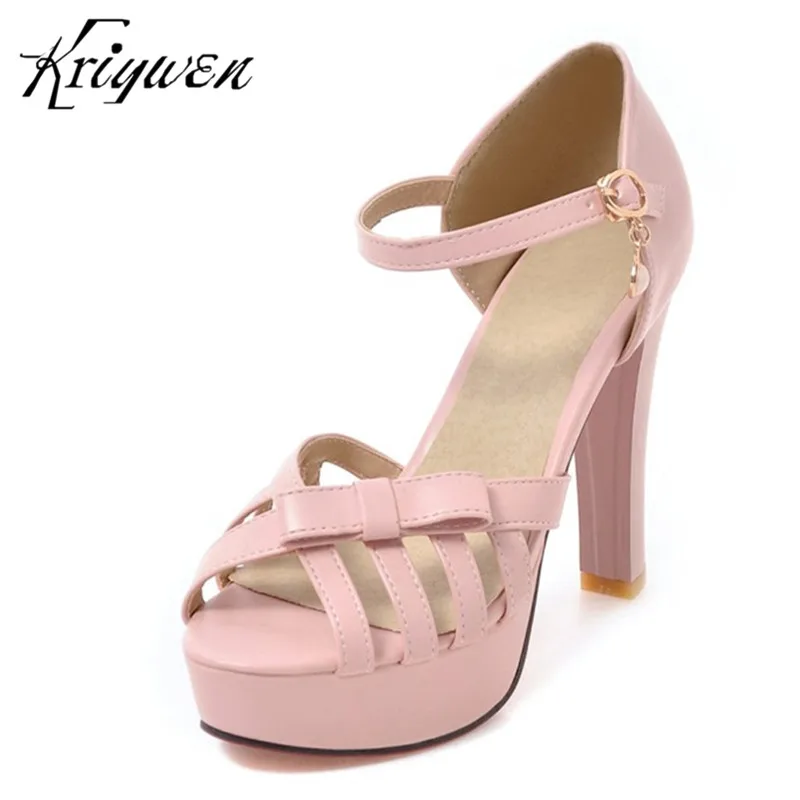

Kriywen Gladiator Women Sandals Extreme High Heels Woman Party Brand Female Lady Wedding Shoes Sandalia Feminina Plus Size 33-43