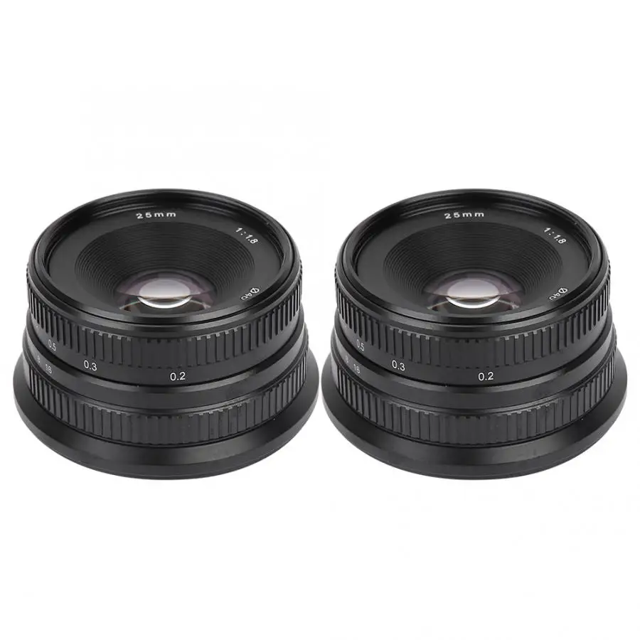 Mcoplus 25 мм f1.8 Ручная настройка апертуры Focus Prime объектив для Sony E крепление для Fuji F Крепление Для беззеркальных камер алюминиевый Объектив