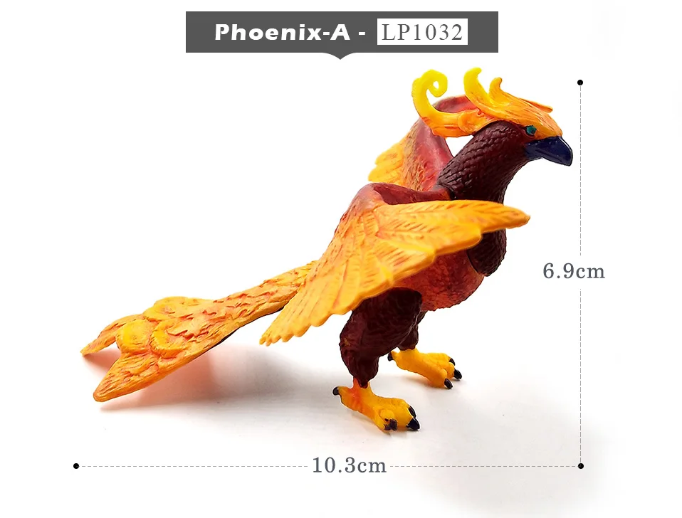 Птица Феникс Archaeopteryx Статуэтка динозавра имитация животного модель домашнего декора миниатюрное украшение для сада в виде Феи аксессуары