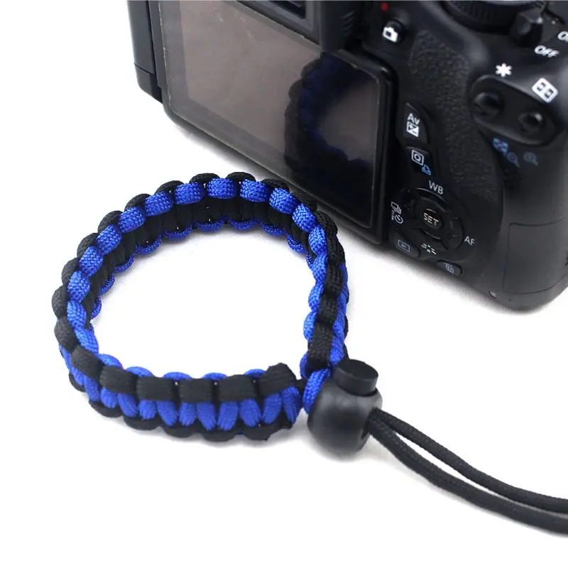 Нейлоновый плетеный браслет Paracord для цифровой камеры ручной ремешок Nikon Canon Sony