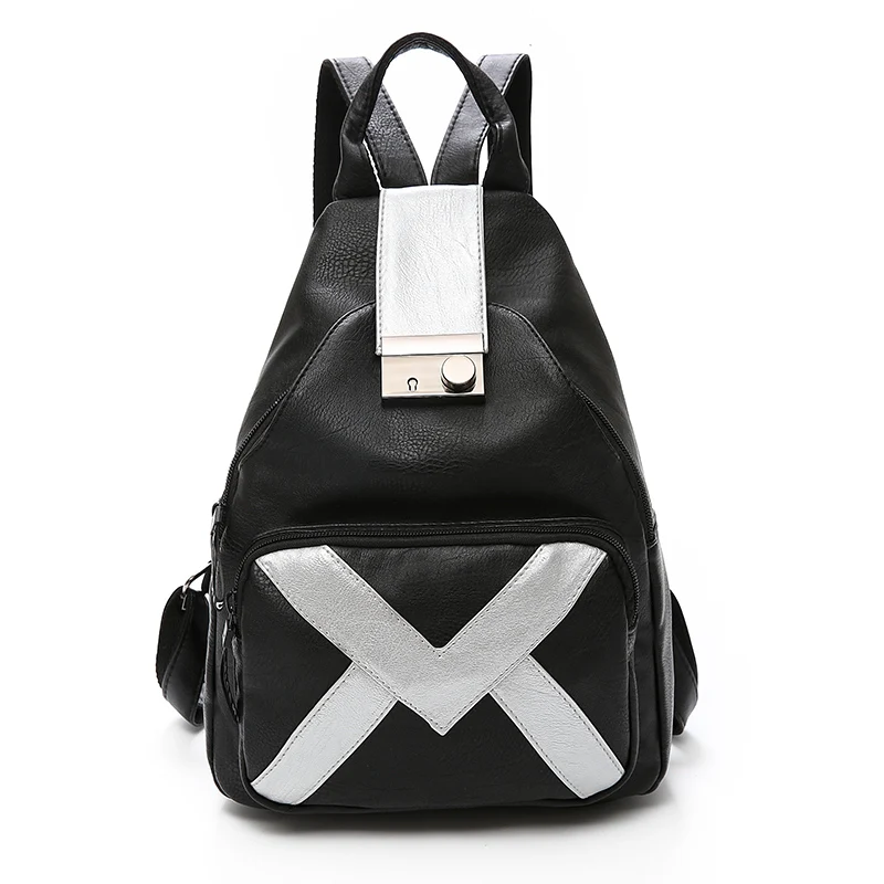 

Backpack female tide summer small pure and fresh and contracted 2019 new han edition joker waterproof pu backpack backpack