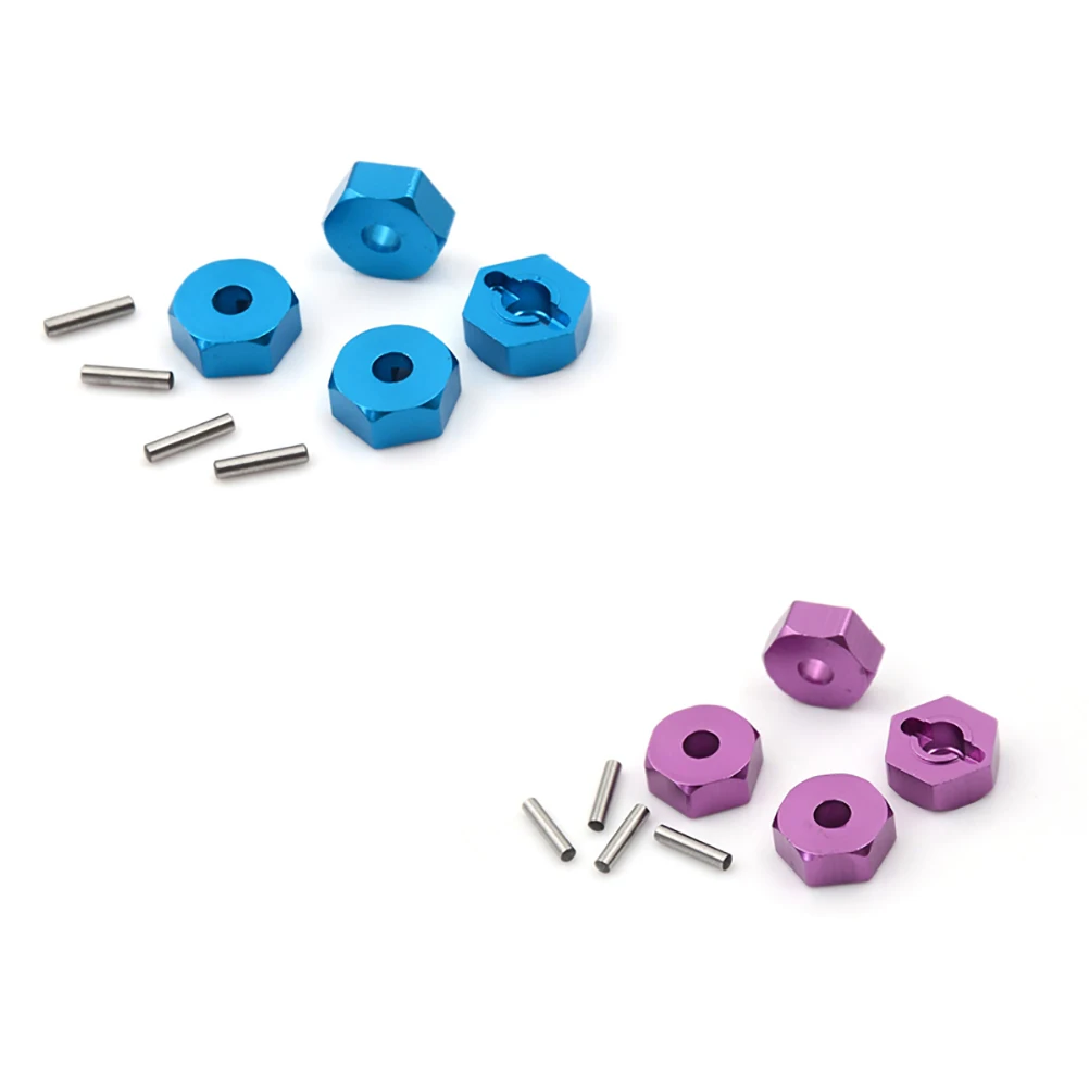 

4pcs Aluminum Wheel Hex Nut 12MM With Pins Drive Hubs 4P HSP 102042 1/10 Upgrade Parts For 4WD RC Car Himoto