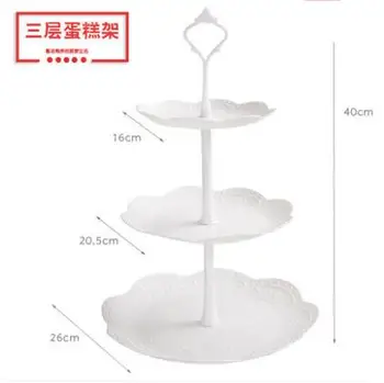 

Disassemble the three-layer fruit plate dessert table cake rack dry fruit plate tea snack tray dessert table birthday party