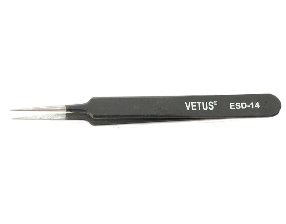 4 шт./лот нержавеющей eyelashtweezer VETUS ОУР Пинцет Антистатические Пинцет esd14 прямо и локон хорошее качество