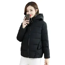 Mandadi зимняя куртка женская Повседневная однотонная повседневная верхняя одежда женская зимняя куртка черные куртки Женское Меховое манто