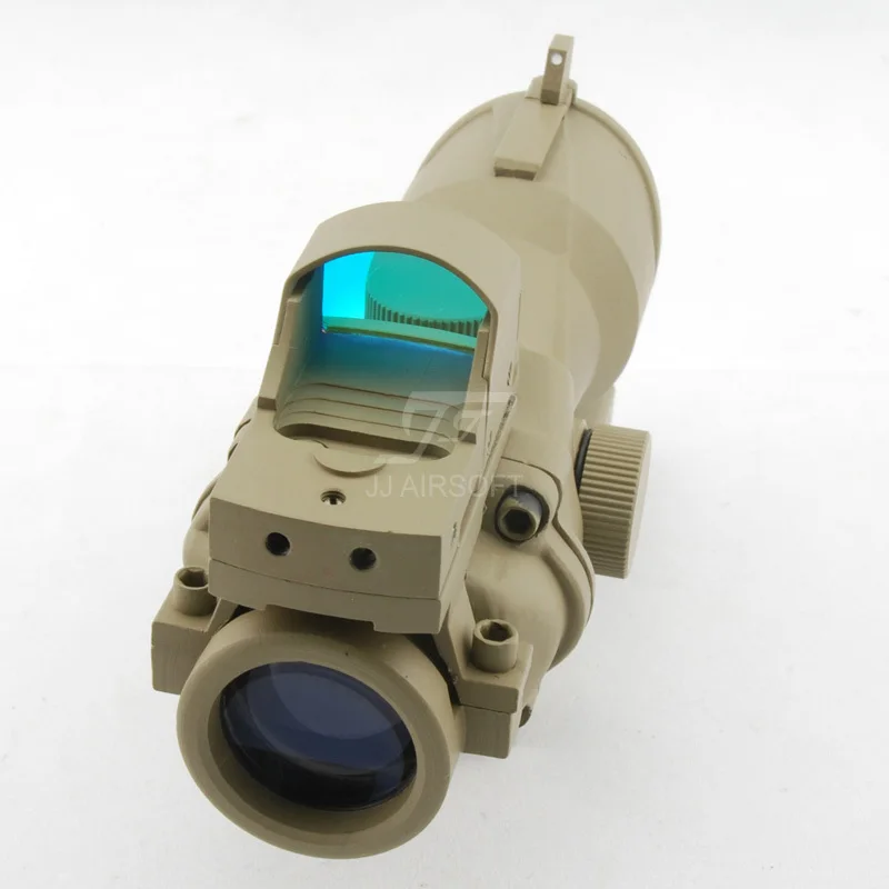 JJ страйкбол ACOG Стиль 4x32 область с Docter мини красный Точечный светильник сенсор(загар