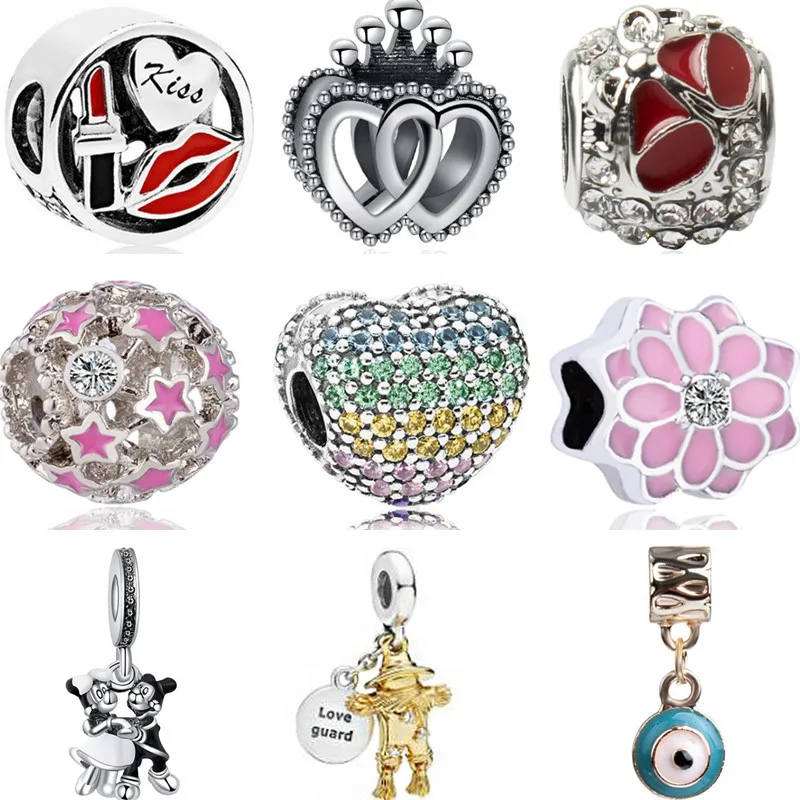 

Vintage Punk Snowflake Castle Hamsa Hand Evil Eye Alloy Beads Fit Pandora Charms Bracelets & Bangles for Women DIY Berloques