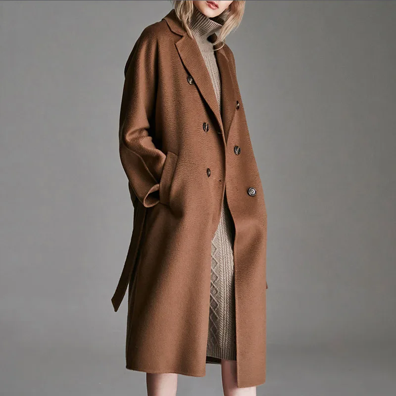 H À Luxe De Manteau Camel Haut Cachemire 100 Réel Mode Femmes Fourrure 80318 Femelle Lumière Veste Gamme Npi Long Conception Qualité wHXqpx6