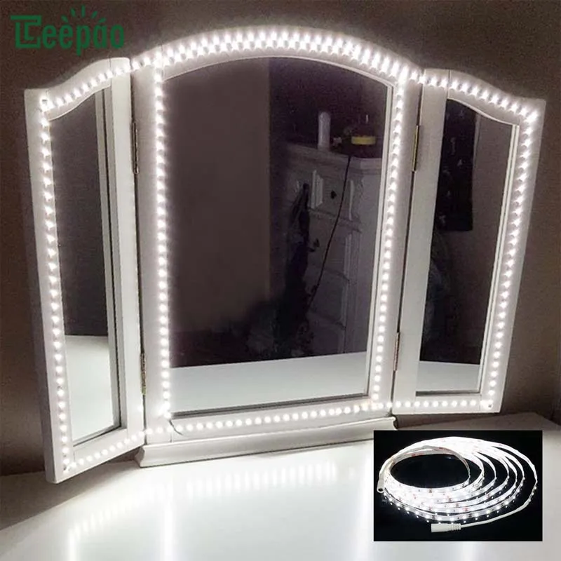 

Led Vanity Mirror Lights Kit 4M 240 LEDs Make-up Mirror Light for Makeup Table Set with Dimmer US/EU/UK/AU Plug