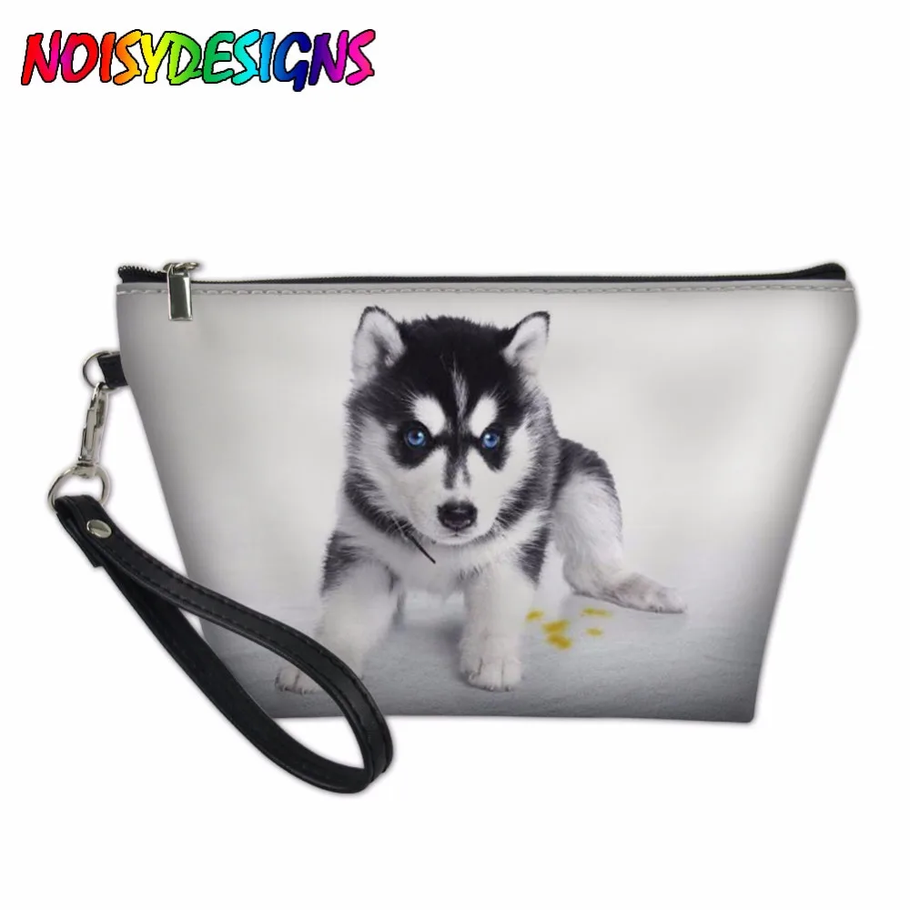 

Women Makeup Bags Husky Cosmetic Box Beauty Girls Make Up Organizer Dog Pattern Toiletry Bag Kits Storage Travel Wash Pouch