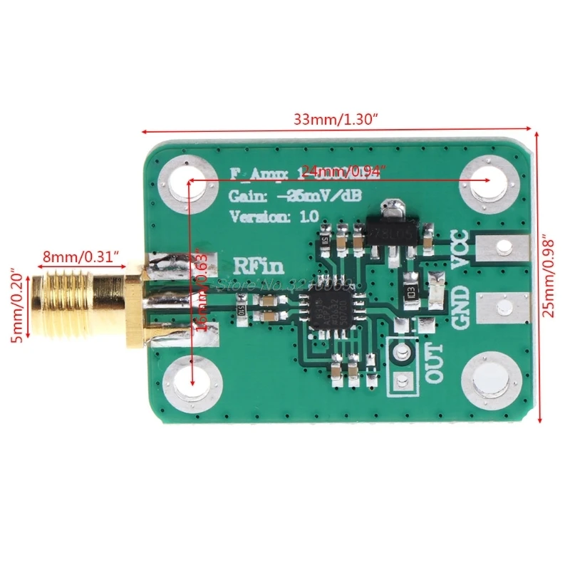 1-8000 МГц AD8318 РЧ логарифмический детектор 70дБ RSSI измерительный модуль измерителя мощности