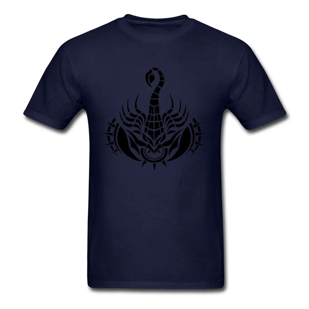 Slim Fit Men Tops Tees Scorpio Group T Shirts Pure Cotton Short Sleeve Europe Clothing Shirt Crew Neck Top Quality Scorpio navy