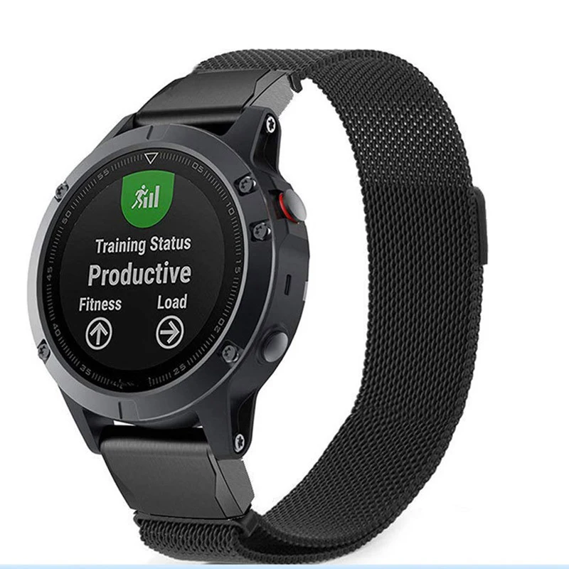 Оригинальные миланские ремешки для Garmin Fenix 5 5X 5S Plus Смарт часы 20 мм 22 26 Металл Quick Fit