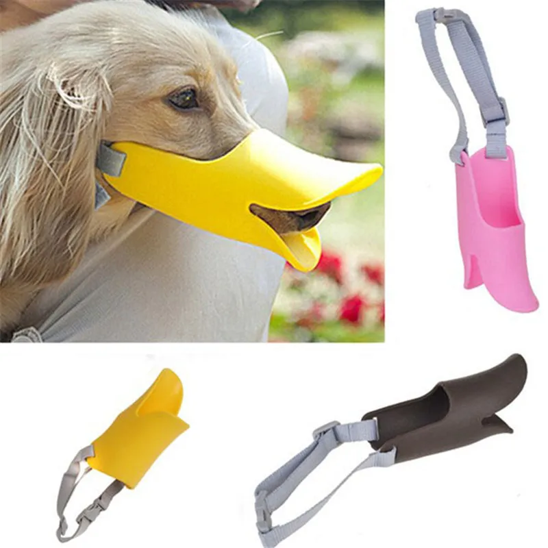 Cute Pet Dog 3D Muzzle Duck Face Lip Mouth Guard Protection Anti