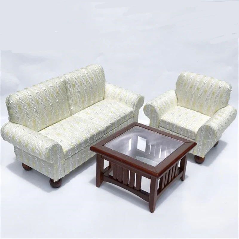 6x/set 1:12 Dollhouse Miniature Living Room Furniture Chairs Lamp Tea Table DD 