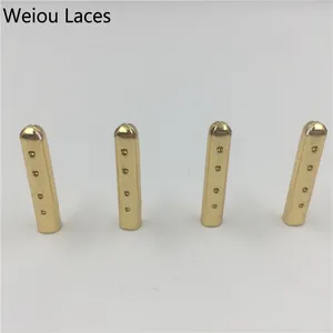 Weiou 4 шт. 1 компл. 3,8x22 мм шнурки Совет Aglet заканчивается пуля металлическим замком клипы DIY Замена обувь серебро, золото, GunBlack - изображение