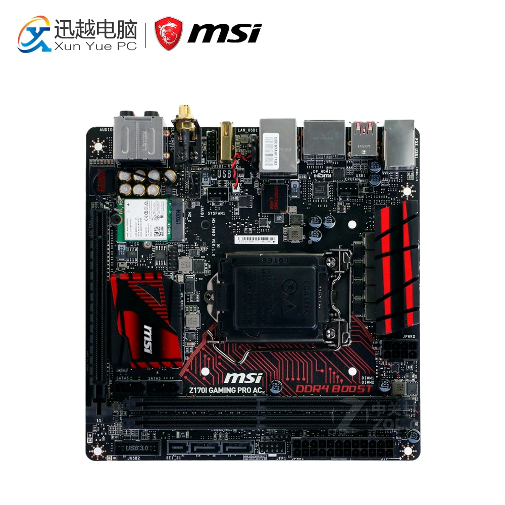 

MSI Z170I GAMING PRO AC Desktop Motherboard Z170 Socket LGA 1151 i3 i5 i7 DDR4 32G Mini-ITX