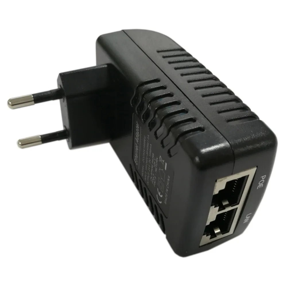 CCTV 24V24W PoE адаптер питания европейская вилка Инжектор POE Ethernet для IP Камеры VOIP