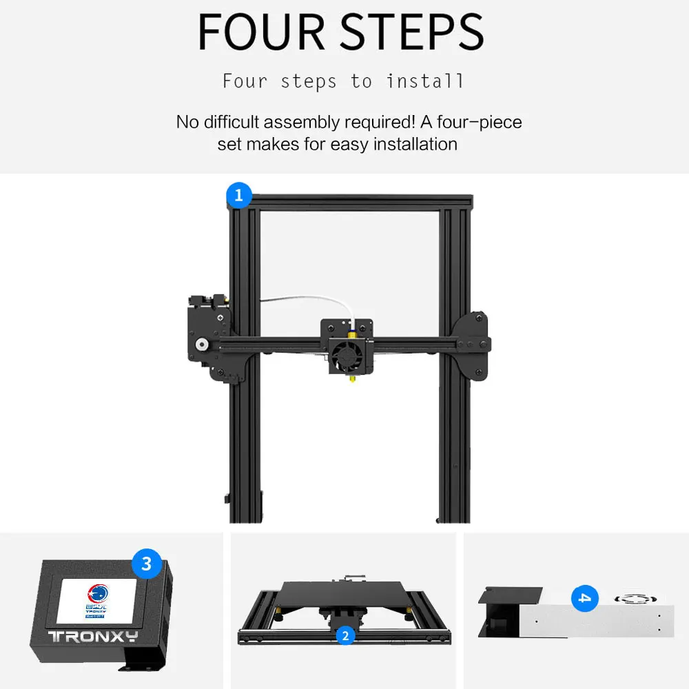 TRONXY 3d принтер XY-2 усовершенствованное закаленное стекло опционально V-slot подтверждение отключения питания печать 3d Принтер Комплект Горячая кровать