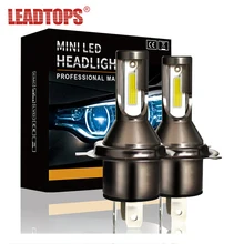 LEADTOPS Super Mini H4 9003 HB2 Hi/Lo LED Headlights H7 Car Headlamps For Volkswagen BMW 12w Waterproof IP68 4000 Lumin CJ