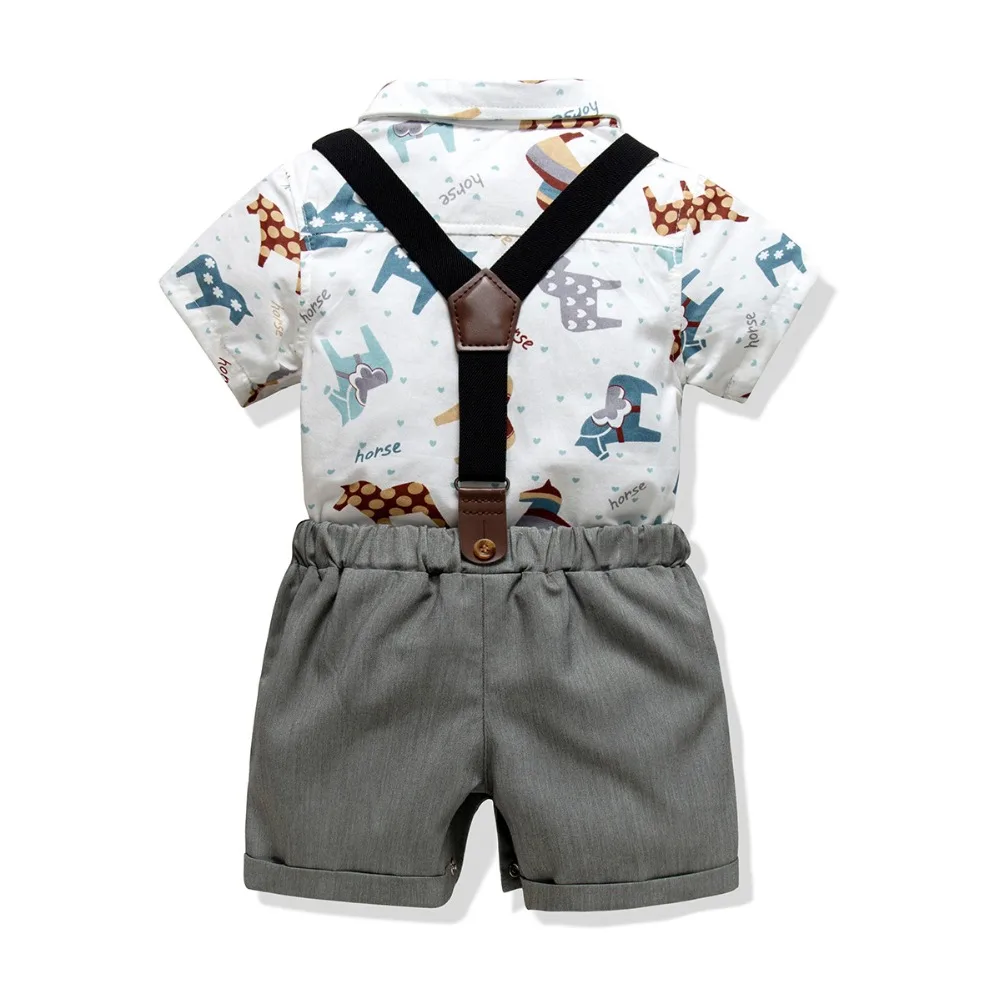 Одежда для маленьких мальчиков рубашка джентльмена+ штаны, элегантный комплект одежды для новорожденных, костюм для малышей с бантом, Conjuntos bebe roupa infantil menino Macacao