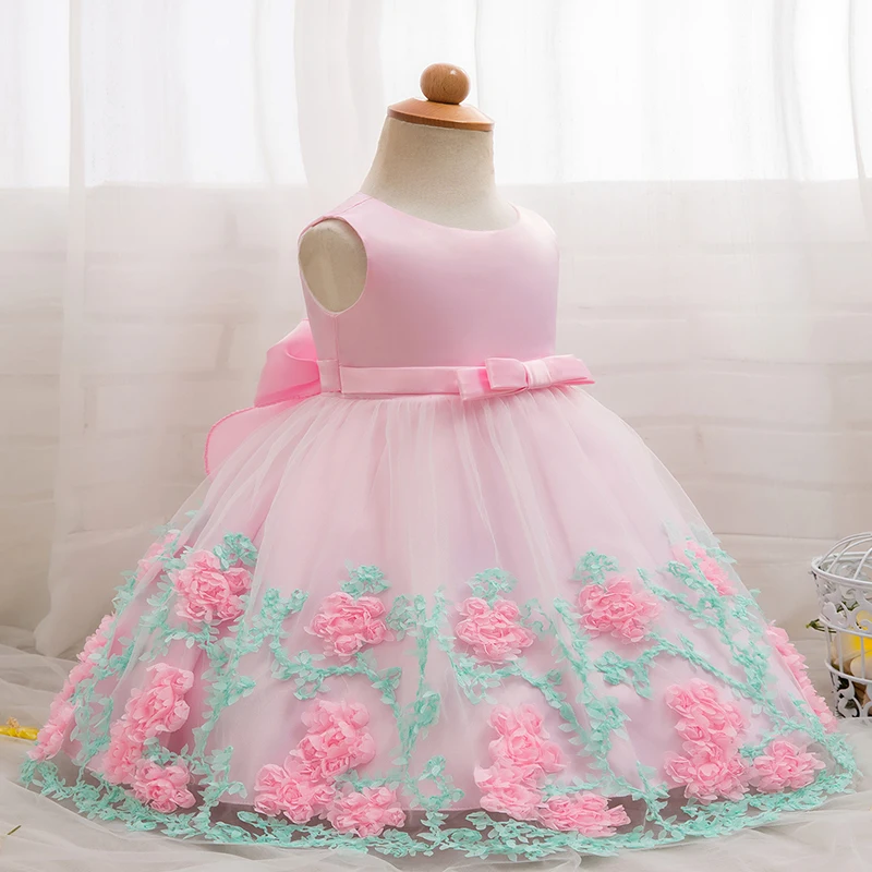 Винтажные Платья с цветочным узором для маленьких девочек; платье для первого дня рождения; платье для крещения; Vestidos Infantil; Одежда для младенцев