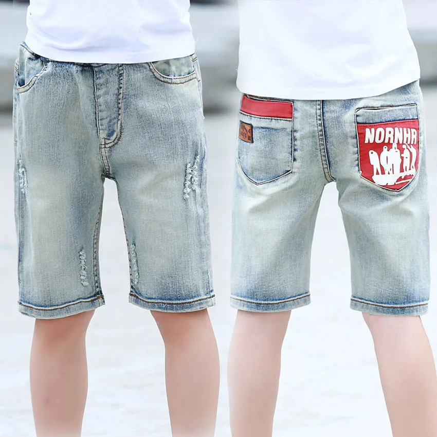 Г. Модные летние джинсовые шорты для маленьких мальчиков; брюки для малышей; одежда для подростков; детские джинсовые шорты с эластичной резинкой на талии