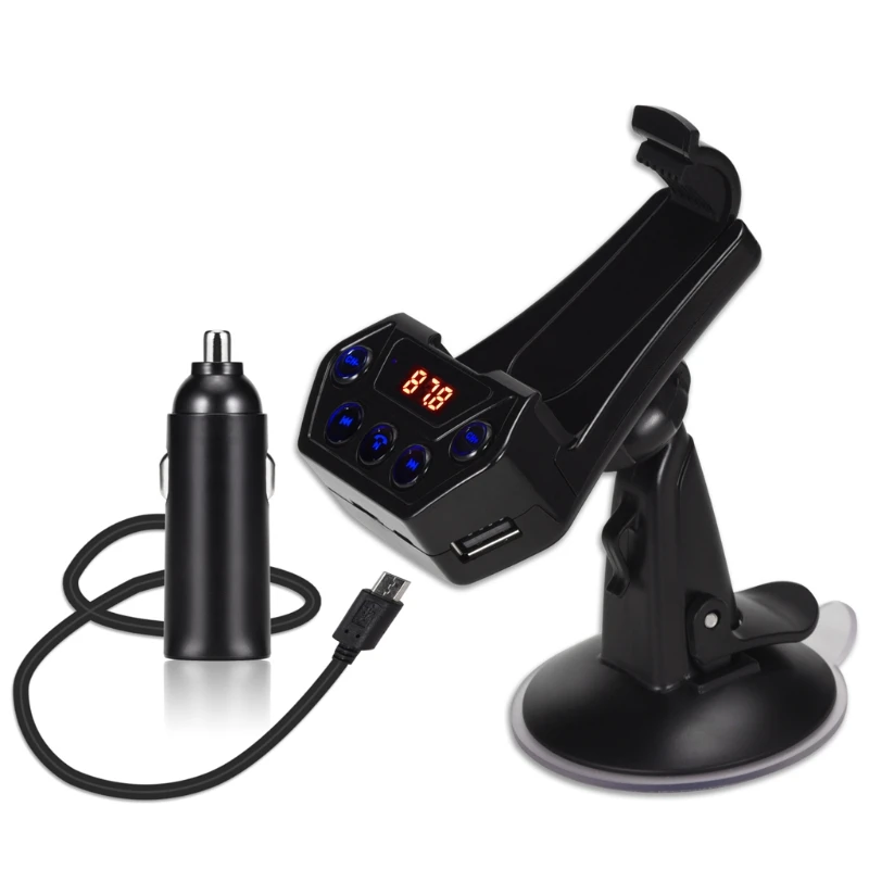 

New Car MP3 Audio Player Bluetooth FM Transmitter Wireless Modulator Car Kit Hands Free Phone Holder