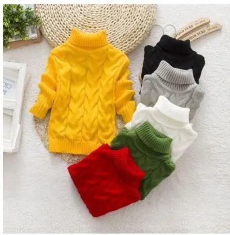 

2017 children sweater new autumn and winter 0-2 years old boys and girls warm thickened sweater high collar