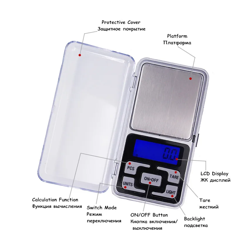 TASCHE ELEKTRONISCHE DIGITALE WAAGE 1000G, 1 KG GENAU AUF 0,1