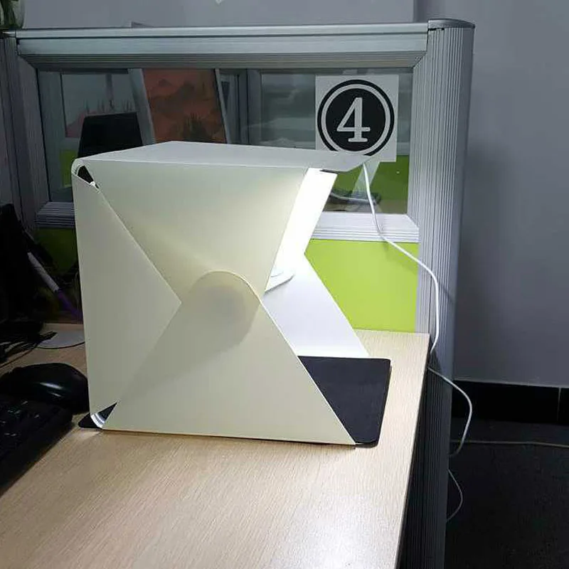 Mini Folding Studio portable photography studio Mini foldable softbox USB LED light Desktop white backgound soft