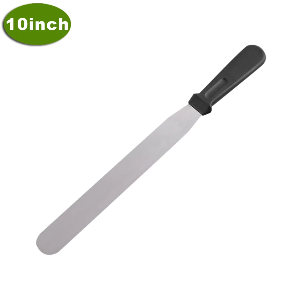 10inch Лопатки для теста для выпечки из нержавеющей стали, кухонные лопатки для сливок, инструменты для выпечки тортов, SDF-SHIP - Цвет: 10inch