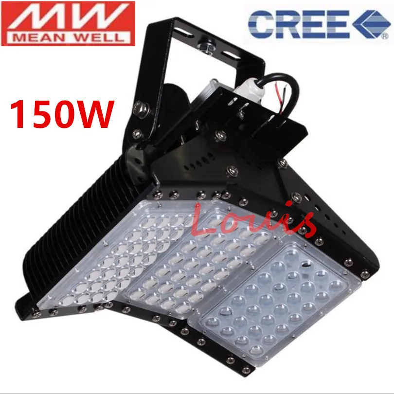 

100W 150W 200W 300W 500W Led Floodlights IP65 Adjustable LED Tunnel Light AC90-277V CREE Chip 3030 Meanwell Driver Free Shipping