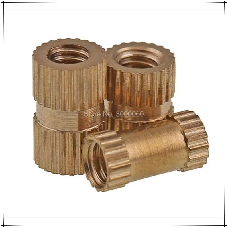 

M2.5*3.8mm(OD)*8mm(H) Injection Molding Round Knurled Insert Nuts 500pcs/lot