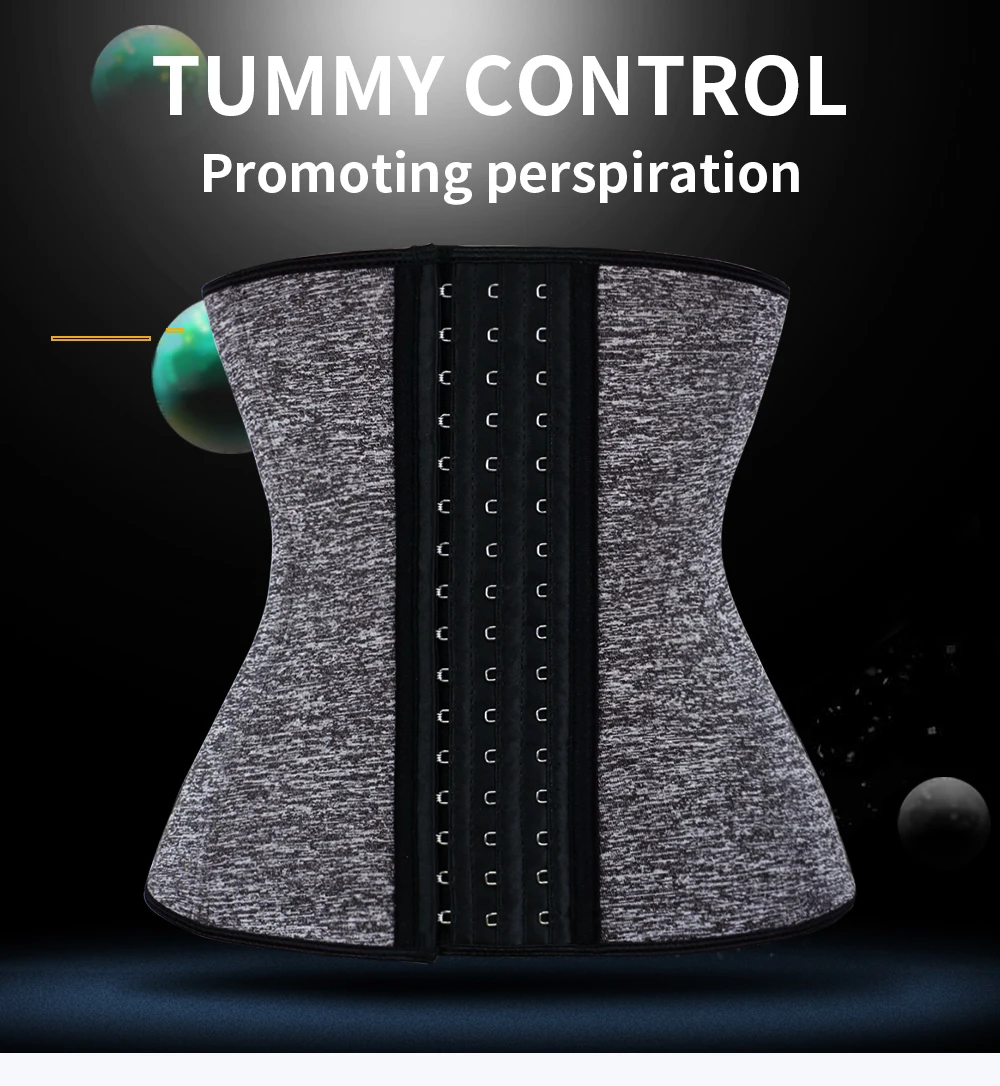 1650_01 Atbuty 9 Steel Boned Waist Trainer Corset Sweat Hot Underbust Control Tummy Loss Weight Body Shaper for Women (1)